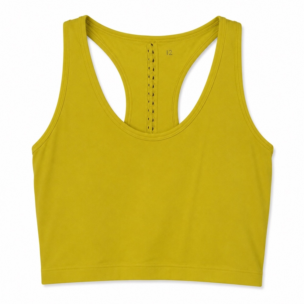 Aerie OFFLINE Real Me Sports Bra Mustard Yellow Racerback Medium